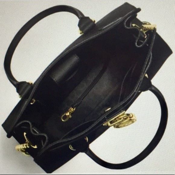 MK Original Hamilton Black Leather Satchel - Picture 6 of 8